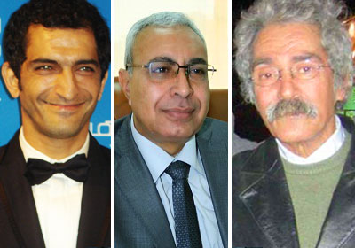 الشاعر سعد عبدالرحمن والروائى ابراهيم اصلا والفنان عمرواكد